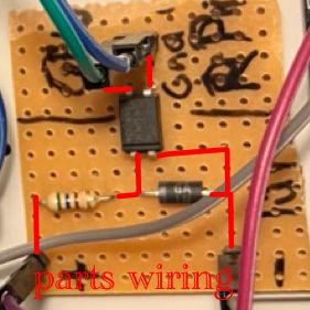 circuit board with installed electronic parts and draw wiring